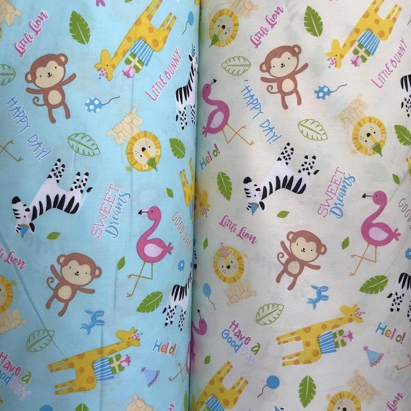 Terbaik  KONICO kain Katun sprei Meteran motif Karakter Star Grow Murah (kain meteran).. .. ..