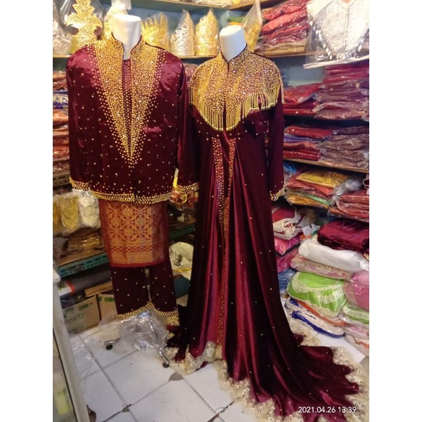 baju pengantin palembang bludru.ready