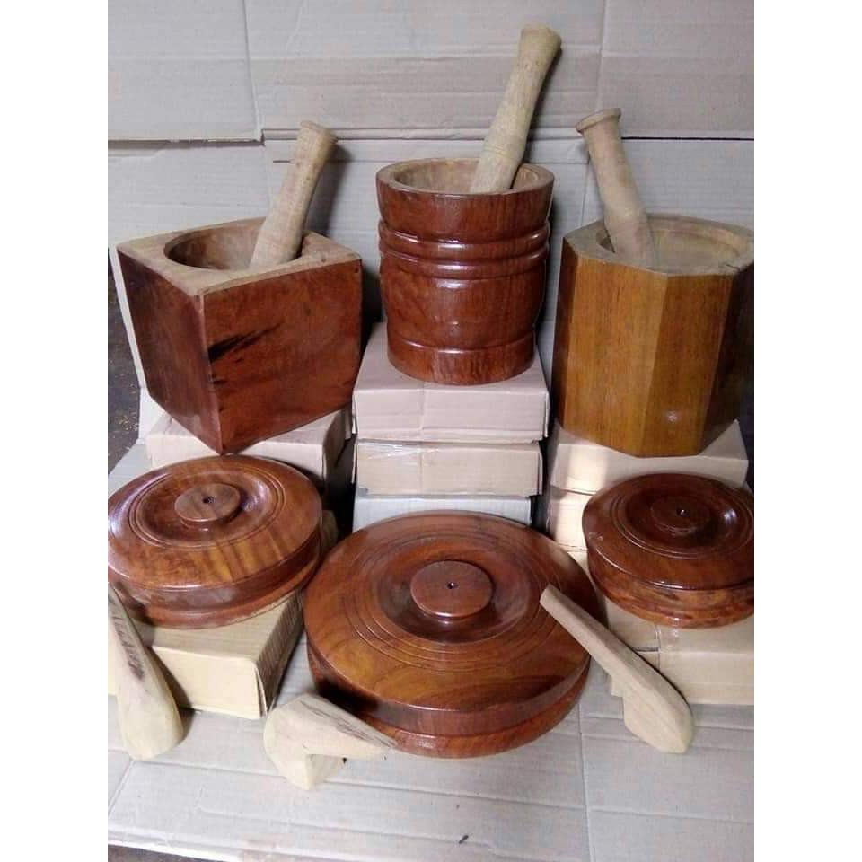 Lesung/Lumpang Kayu Ulin Asli Kalimantan