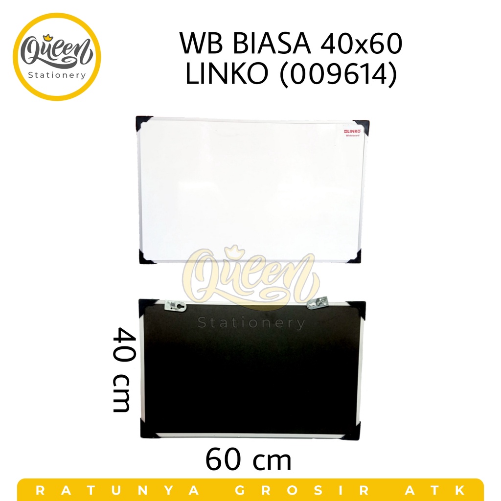 

1 PCS WB BIASA 40X60 LINKO / PAPAN TULIS PUTIH / WHITEBOARD KECIL (009614)