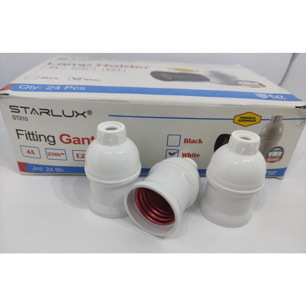 FITTING GANTUNG STARLUX E27 ST-210 / LAMP HOLDER STARLUX - PUTIH