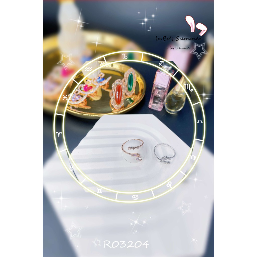 Cincin Permata Zircon Model Gantung Adjustable Aksesoris Fashion Premium Style Korea