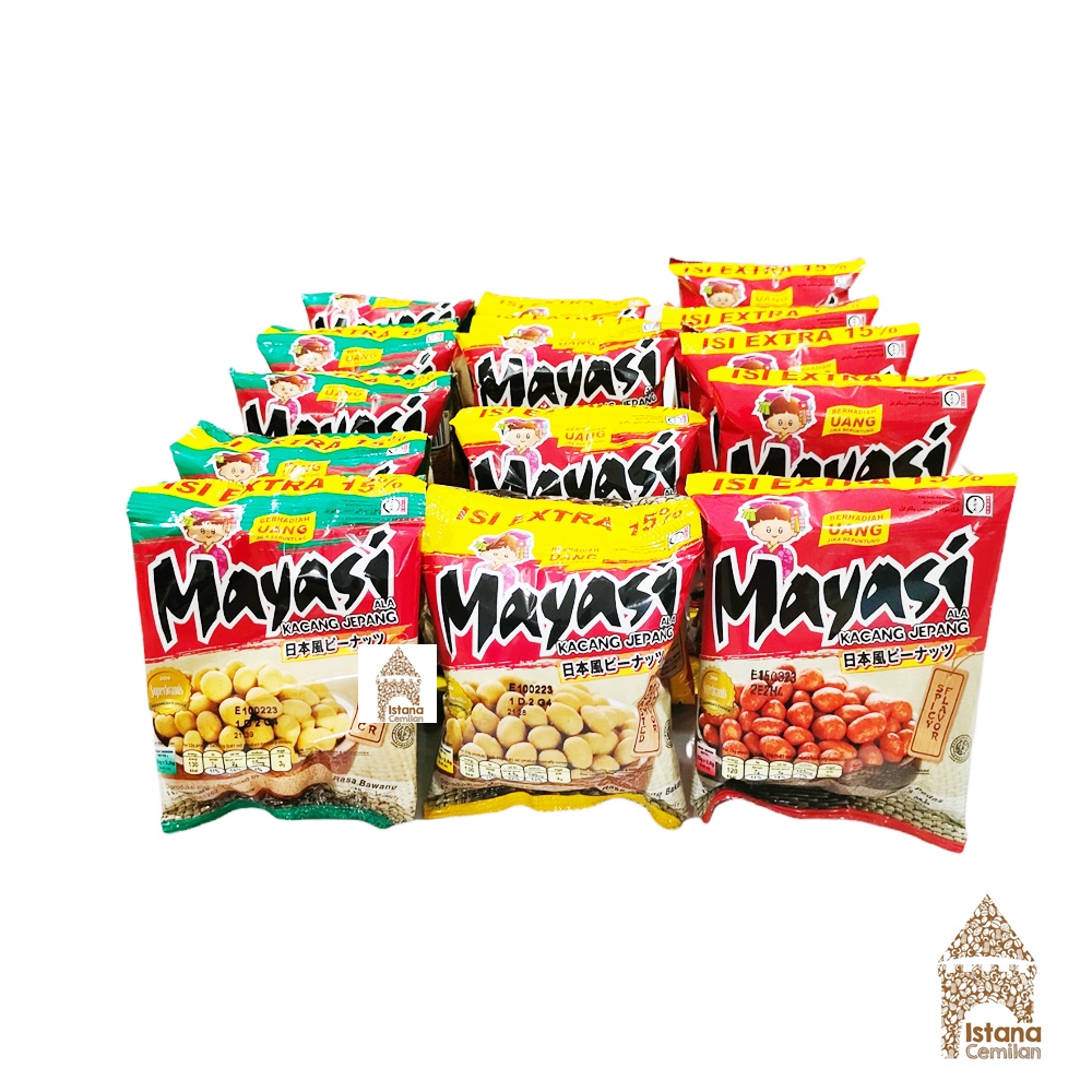 Mayasi Kacang Jepang Aneka Rasa 27 Gram (Isi 10 Pcs)