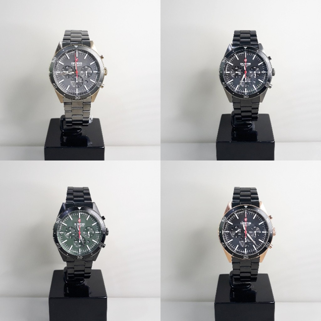 JAM TANGAN PRIA EXPEDITION 6791 E6791 E 6791 STAINLESS STEEL ORIGINAL GARANSI FREE BATERAI