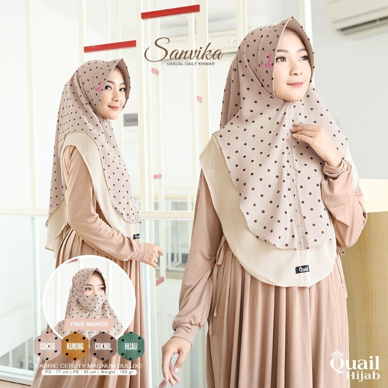 Sanvika Quail Hijab//Hijab ceruty quail