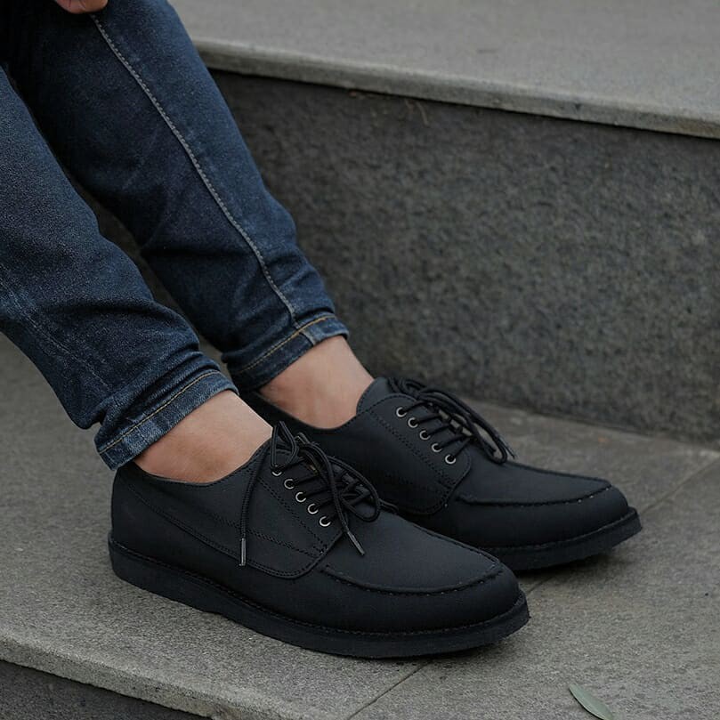 HUGO BLACK |ManNeedMe x FSTP| Sepatu Sneakers Pria Moccasin Shoes ORI