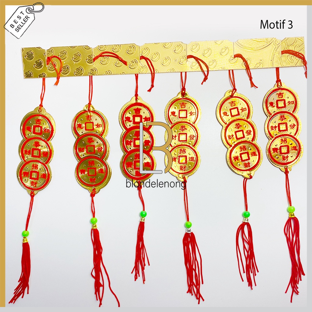 Tasel Tassel Gantungan Hiasan Dekorasi Pohon Imlek Mehwa Meihua Sakura Fuk Hoki Fengshui Souvenir Suvenir Parcel Parsel Hampers Hadiah Gift Imlek New Year Tahun Baru Cina Cny Shio Macan 2022 Rumbai Merah Foil Emas Gold Kaca Pintu Rumah Mobil Murah Import