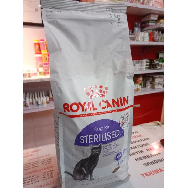 CAT FOOD/ROYAL CANIN STERILISED 37 2KG 2KG FRESHPACK/MAKANAN UNTUK KUCING STERIL 2KG