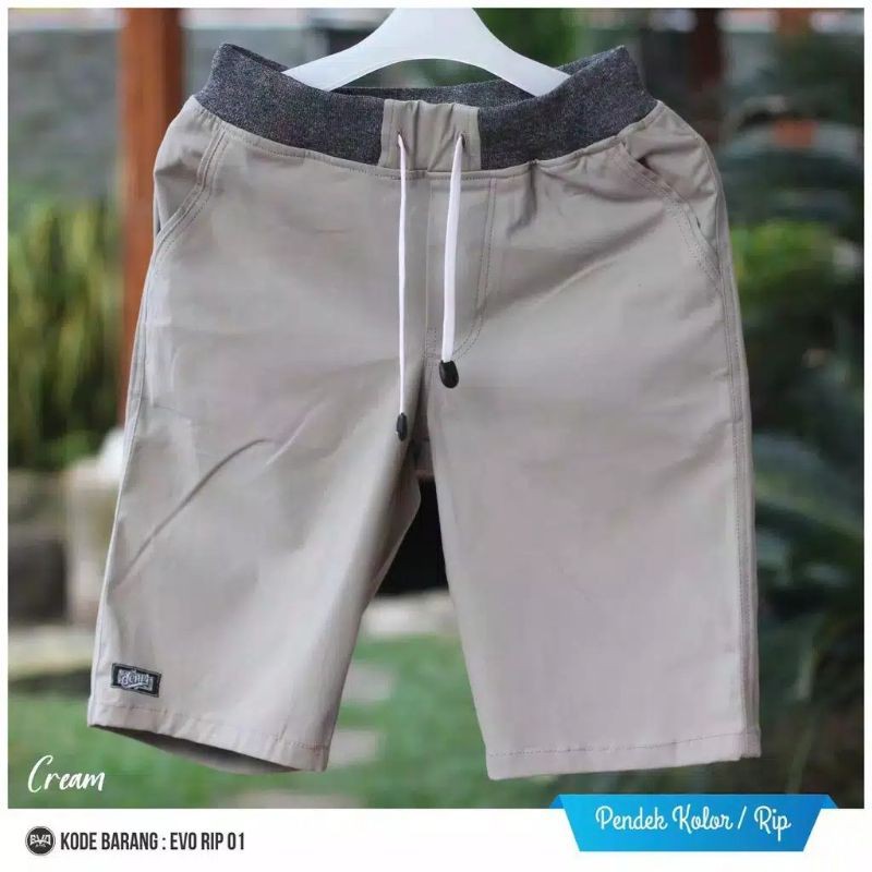 Celana Chino Pendek Pria pinggang karet rip katun twill surfing dewasa celana chinos/celana santai pria