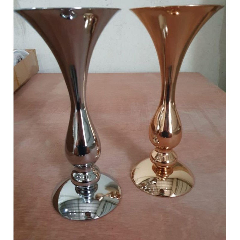 vas bunga tinggi 29 cm dekorasi pajangan mewah gold/silver vas piala vas mermaid