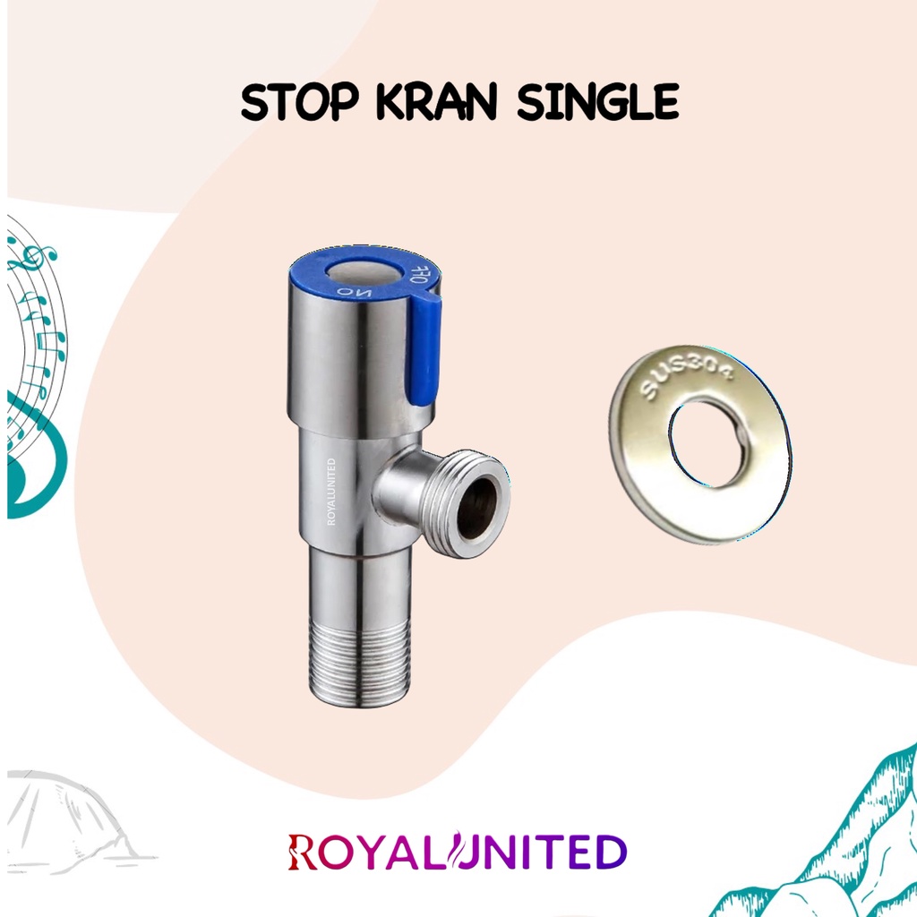 Stop Kran Stainless Stopkran Closet Wastafel SS - Kran Shower 304 -Stop Valve / Stopkran Stainless / Stop kran Kloset / Stop Kran Single