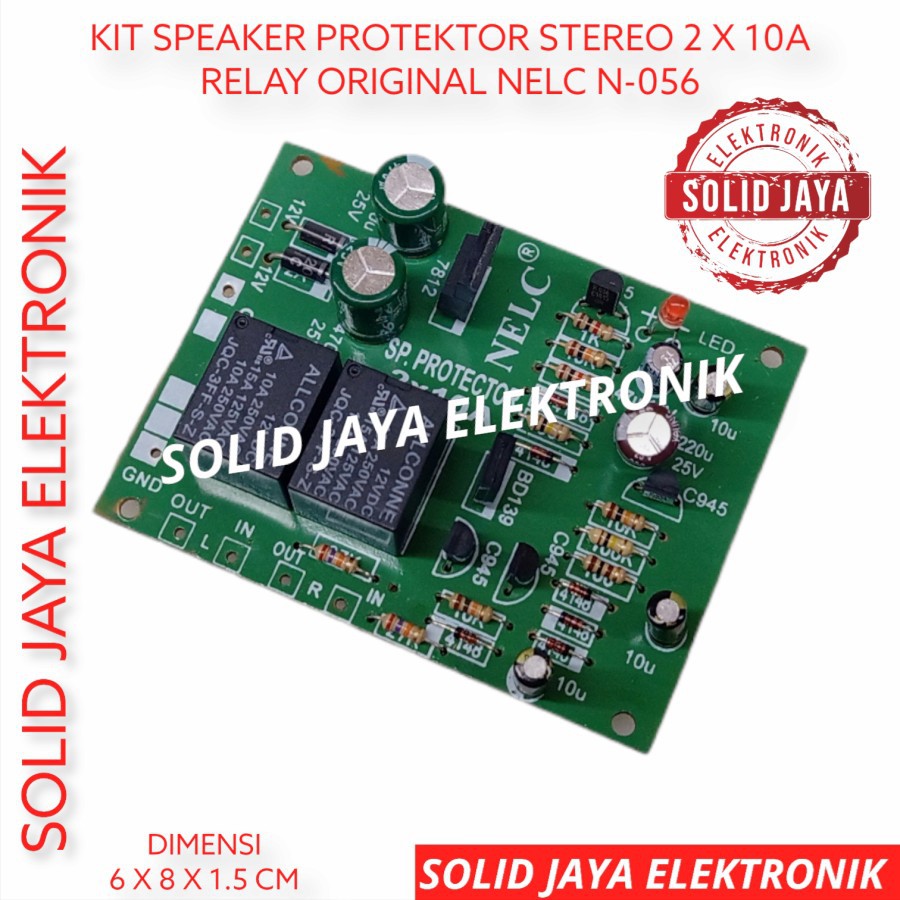 KIT PROTEKTOR SPEAKER STEREO 20 A 20A SPEAKER PROTECTOR 2 X 10A RELAY ORIGINAL NELC N-056 N056 NELC