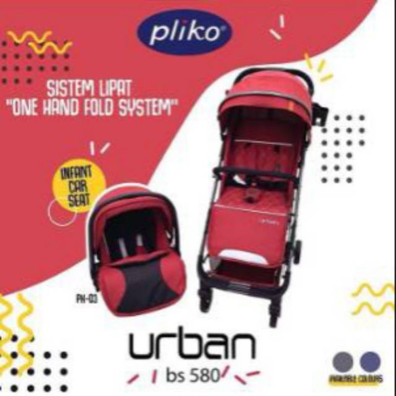 STROLLER PLIKO URBAN 580 AND INFANT CARSEAT PK03 I KERETA DORONG BAYI PLIKO