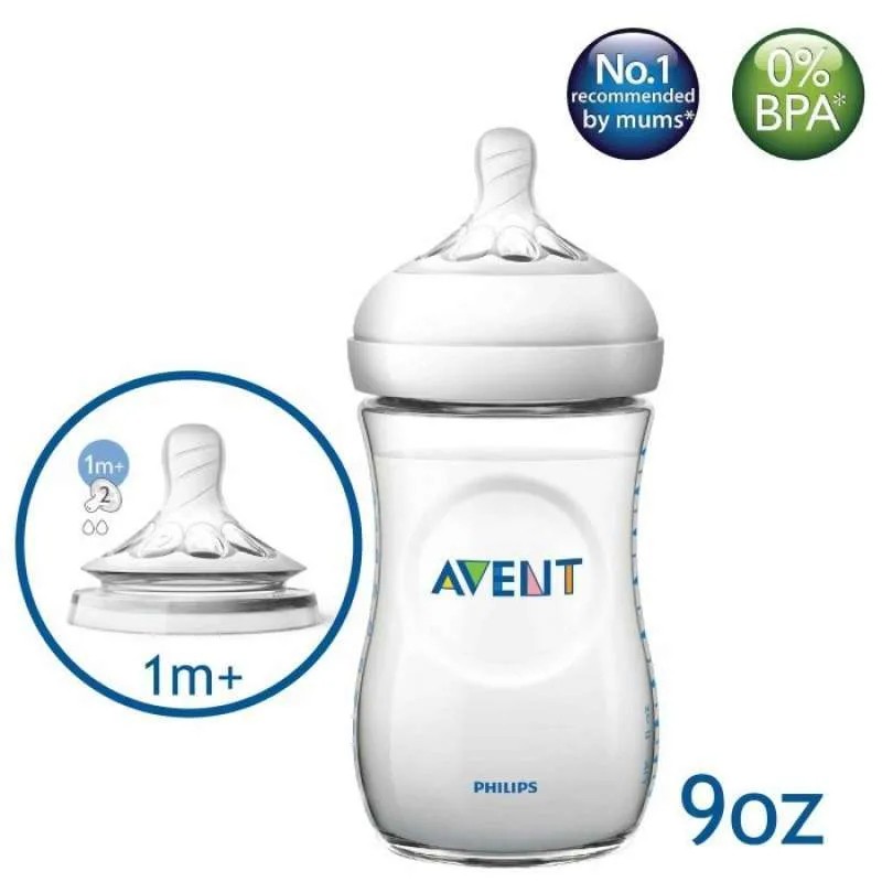 Botol Susu Philips Avent Natural 260ml isi 2pcs Botol Susu Bayi