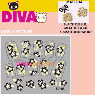 ISI 2 PACK 3D NAIL ART STICKER TDB01-TDB12