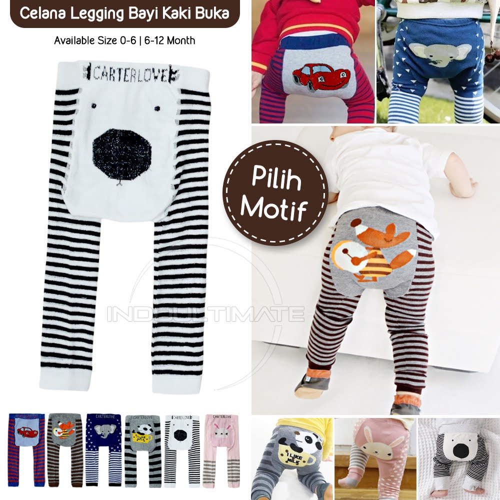 CLB-6005 Celana Legging Kaki Buka Anak Bayi CLB-6005  CLB-6006 Legging Bayi Celana Panjang Bayi Kaki Buka Celana Leging Bayi Baru Lahir Import Bawahan Celana Bayi Laki-Laki Perempuan