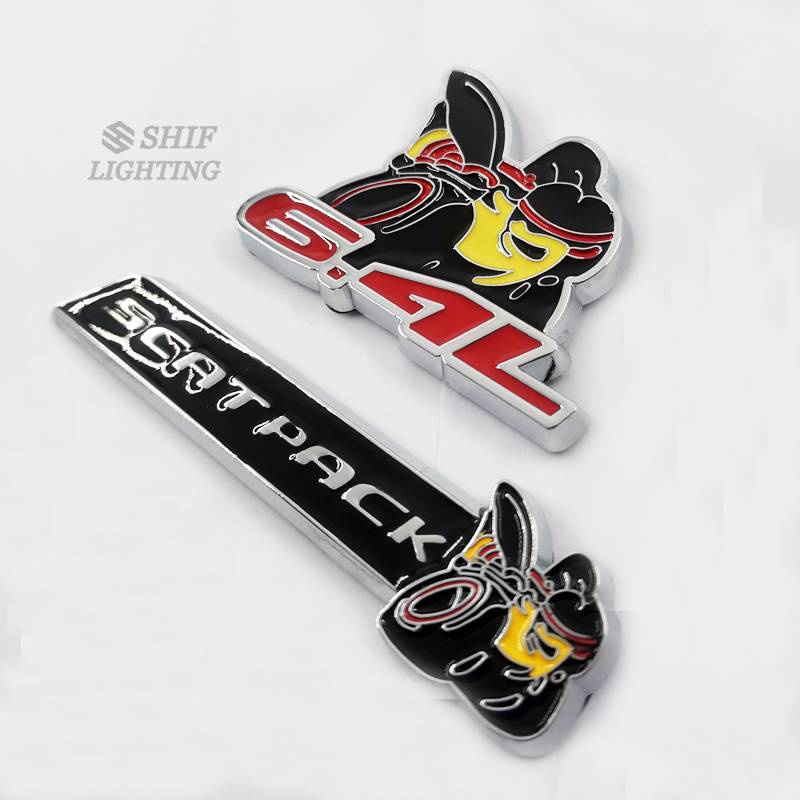 1 x Metal 6.4L SCATPACK BEE Logo Car Auto Decorative Emblem Badge Sticker Decal for Chevrolet Cruze