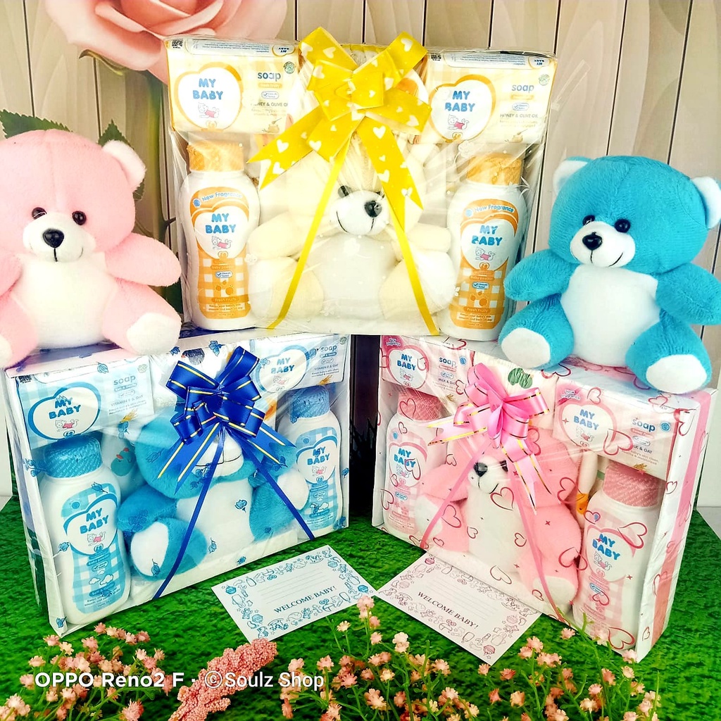 SOUL [Baby 15] Hamper Bayi Kado Lahiran Newborn Paket Set Lengkap  Cute Gift Parcel Real Pict