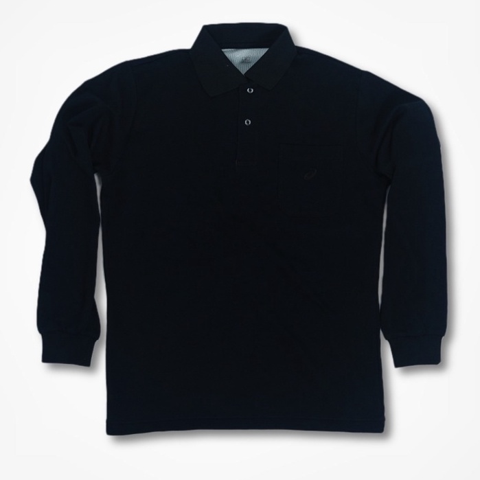 Asics Golf Polo Shirt Black Ls Original - Baju Golf Pria Branded