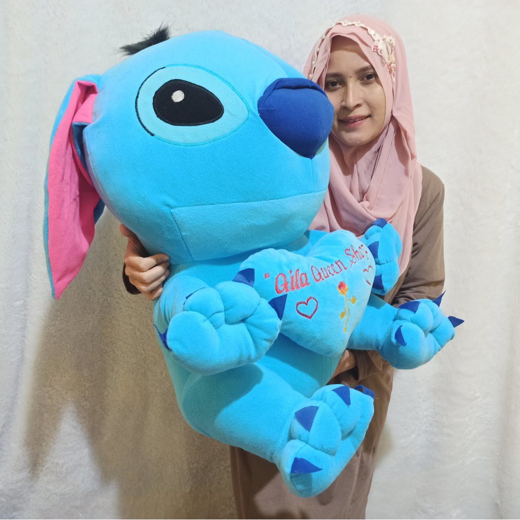 TERMURAH!! UKIR NAMA BONEKA STITCH GIANT MURAH ukir Nama atau PHOTO