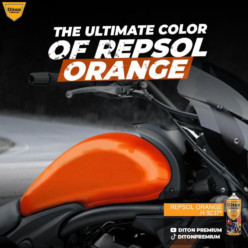 Pilok Jeruk Orange Repsol Orange H 9237 * Diton Premium Cat Semprot Sepeda Motor Mobil Velg Helm