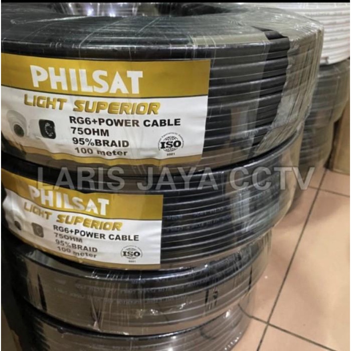 Kabel CCTV RG6 Power 100 meter merk Philsat