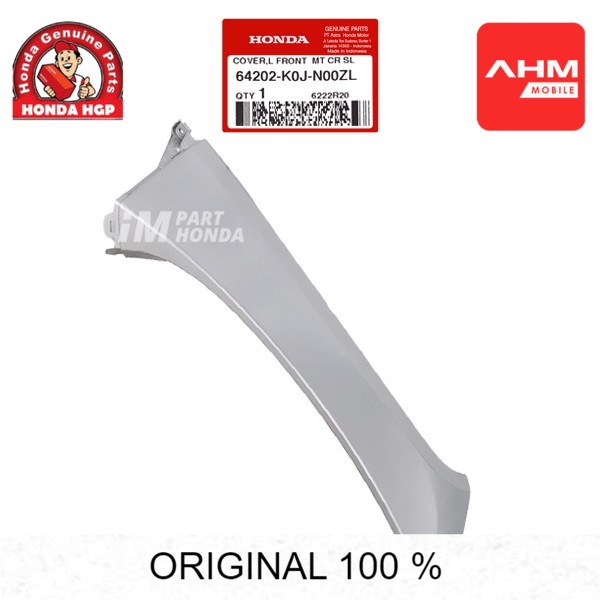 64202-K0J-N00ZL Cover L Front Sayap Kiri Genio Radiant White Silver •