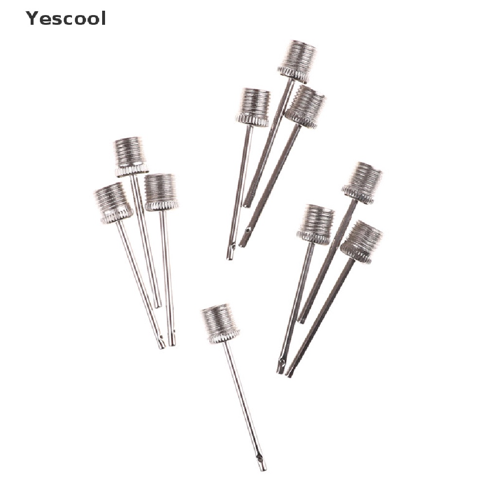 Yescool 10pcs Jarum Pin Nozzle Pompa Angin Untuk Bola Sepakbasket