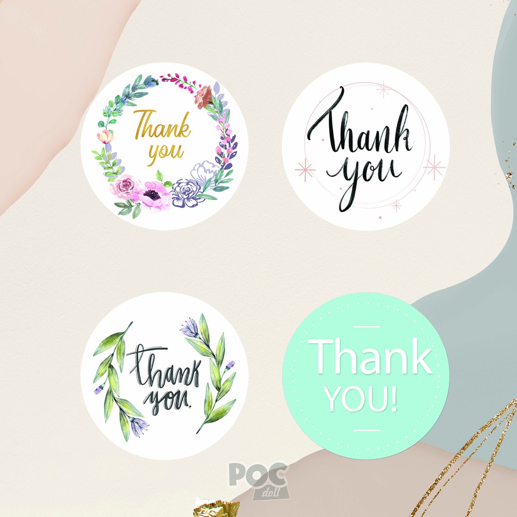 

STICKER THANK YOU AESTHETIC / LABEL STICKER THANK YOU / STICKER SEGEL KEMASAN