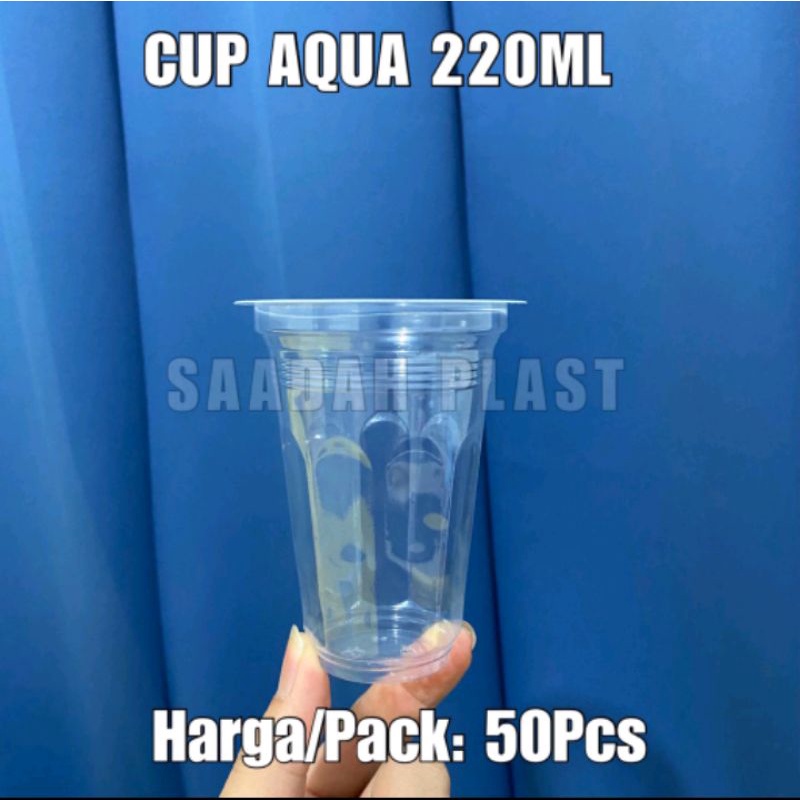 gelas kopi cup aqua/gelas plastik