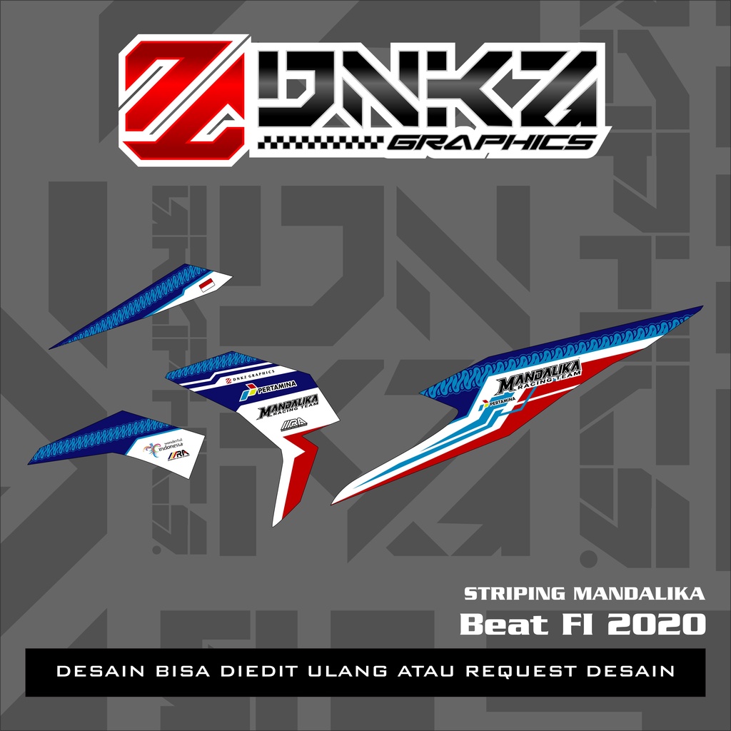 Stiker Beat FI New 2020 Decal Striping Beat FI 2020 New Premium Racing Mandalika