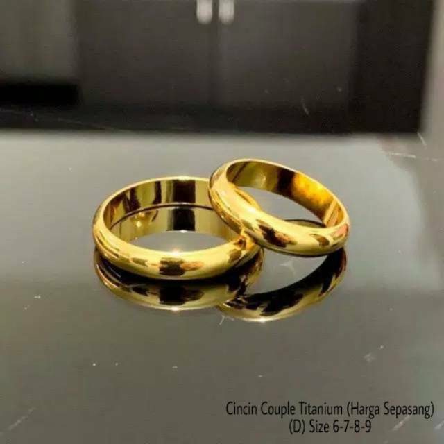 Cincin Titanium Couple Wanita Pria Polos TIPIS Harga Satuan L.B