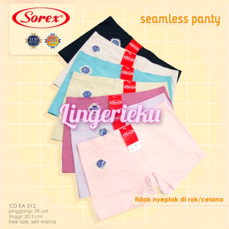 Sorex 512 Celana Dalam Wanita Tanpa Jahitan Seamless Type Boxer