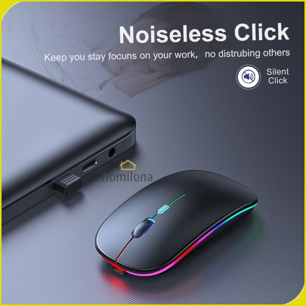 Optical Wireless Mouse Silent Click Dual Mode 2.4GHz &amp; Bluetooth iMice E1300 Silver