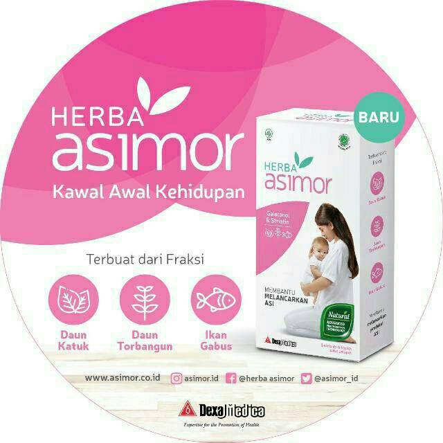 PELANCAR ASI HERBA ASIMOR DEXA 1 BOX ISI 30 TABLET