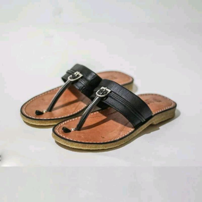 sandal terompah tarompah selop pria kulit asli karet mentah original murah berkualitas terbaru tready