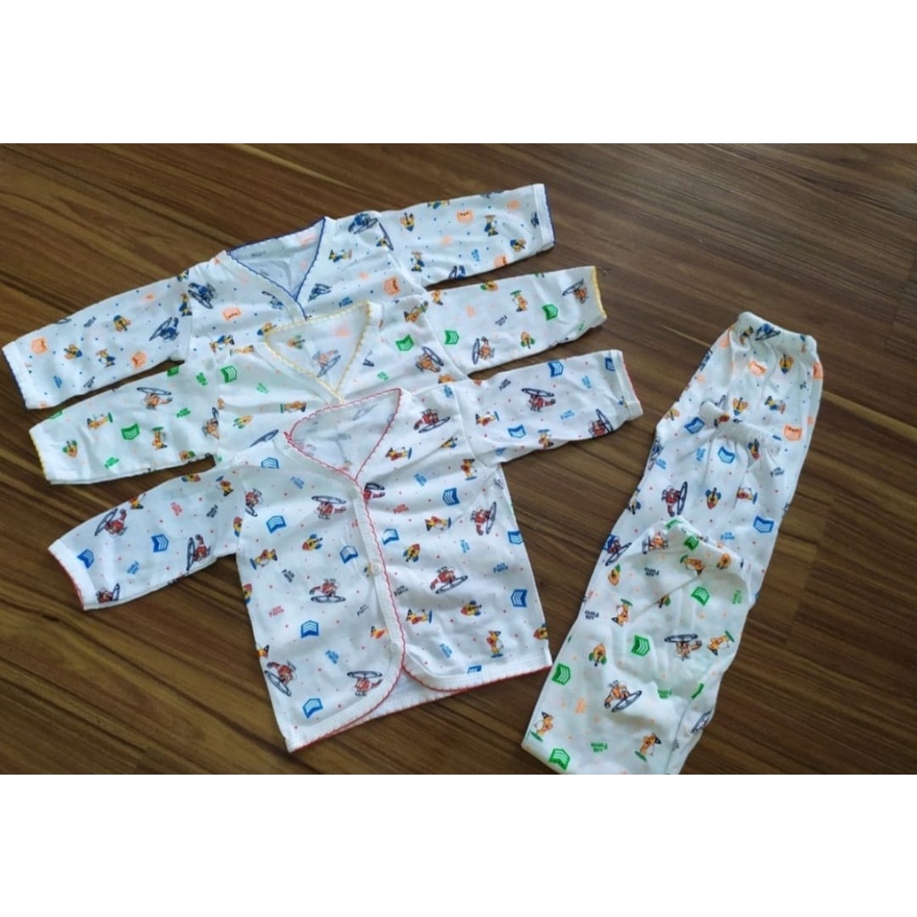 Setelan New Born | Baju Bayi Newborn | Merek Meyga SNI isi 3 pacs