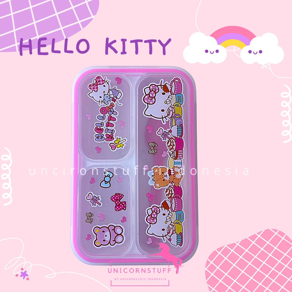 Tempat Makan Unicorn Pony Anak Sekolah Cewek Perempuan Bekal Lunch Box