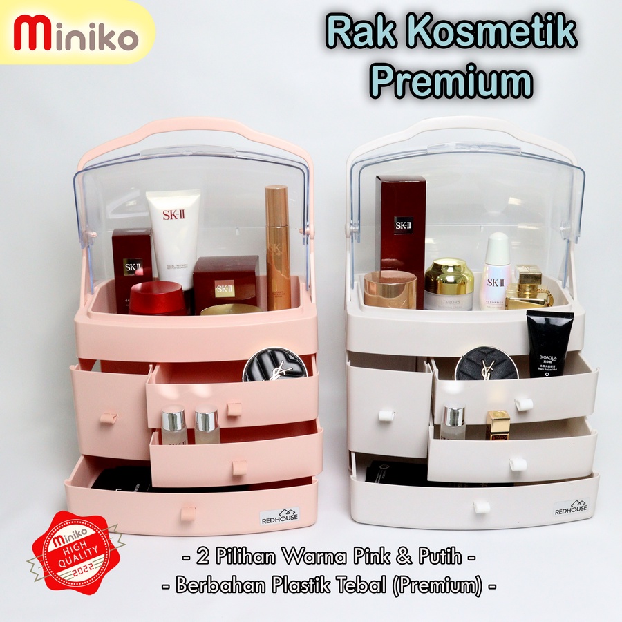 Rak Kosmetik Premium Rak Make Up Box Storage Makeup Cosmetic - Plastik Premium