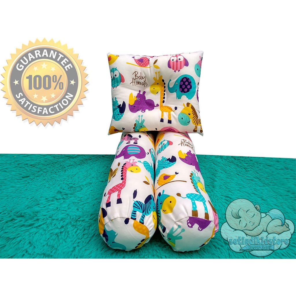 Kasur Bayi Kelambu Set Motif Baby Animals / Tempat Tidur Bayi Karakter / Krodong Bayi/ Kado Bayi