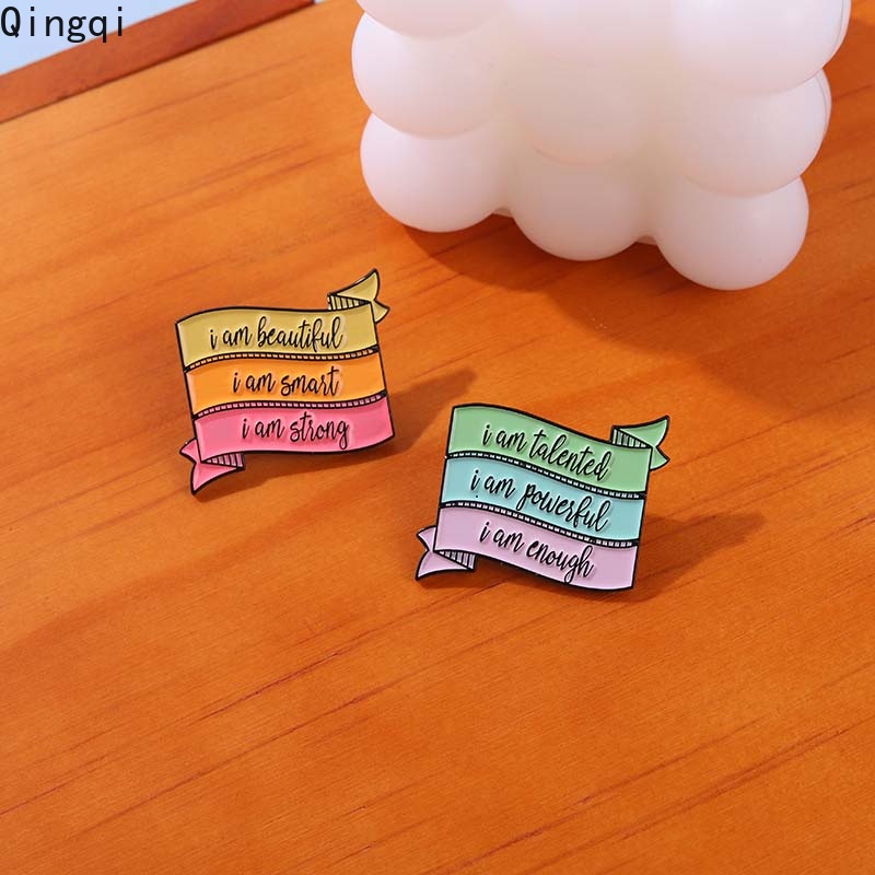 Quotes Lucu Banner I Am Beautiful Enamel Pin Colorful Banner Badge Bros Perhiasan Inspiratif Untuk Hadiah Baju Ransel