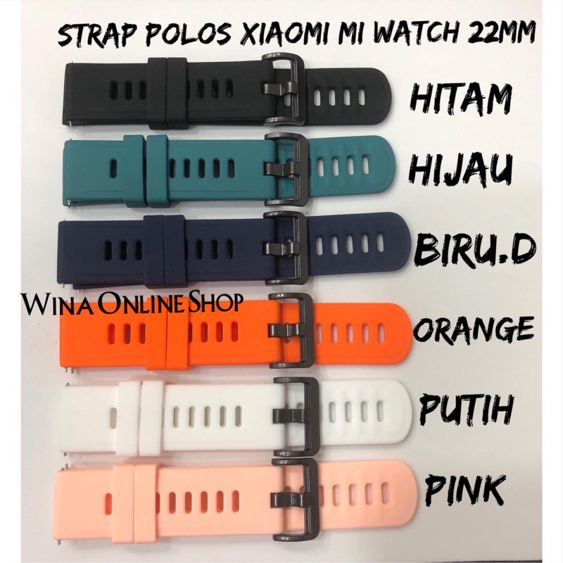 Strap xiaomi mi watch 22mm / tali jam mi watch / strap polos mi watch