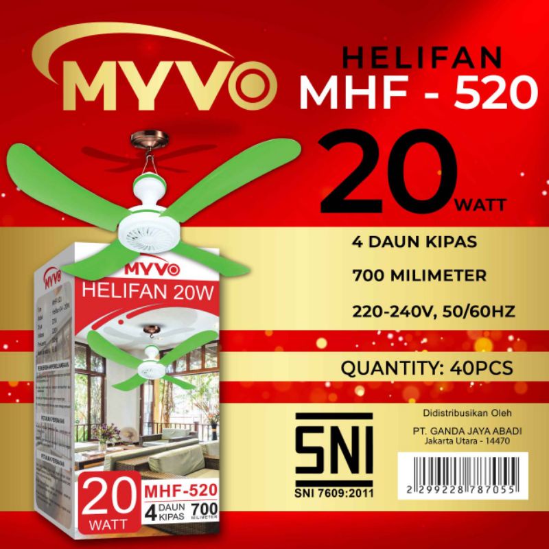 Helifan Myvo 4 Baling MHF520 / Kipas Angin Plafon