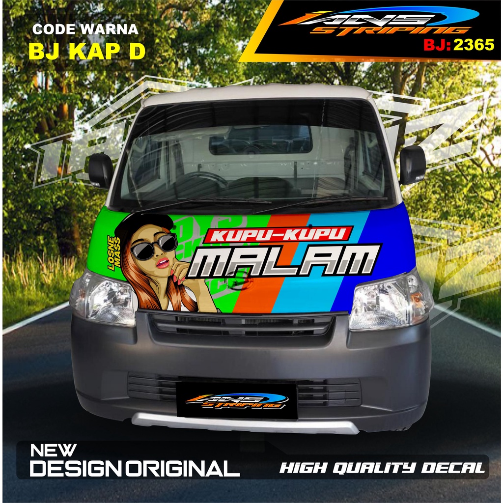 STICKER VARIASI KAP KABIN DEPAN MOBIL GRANMAX PICK UP / VARIASI STIKER KABIN DEPAN PICK UP / DECAL STIKER KABIN CARRY PICK UP L300 DLL