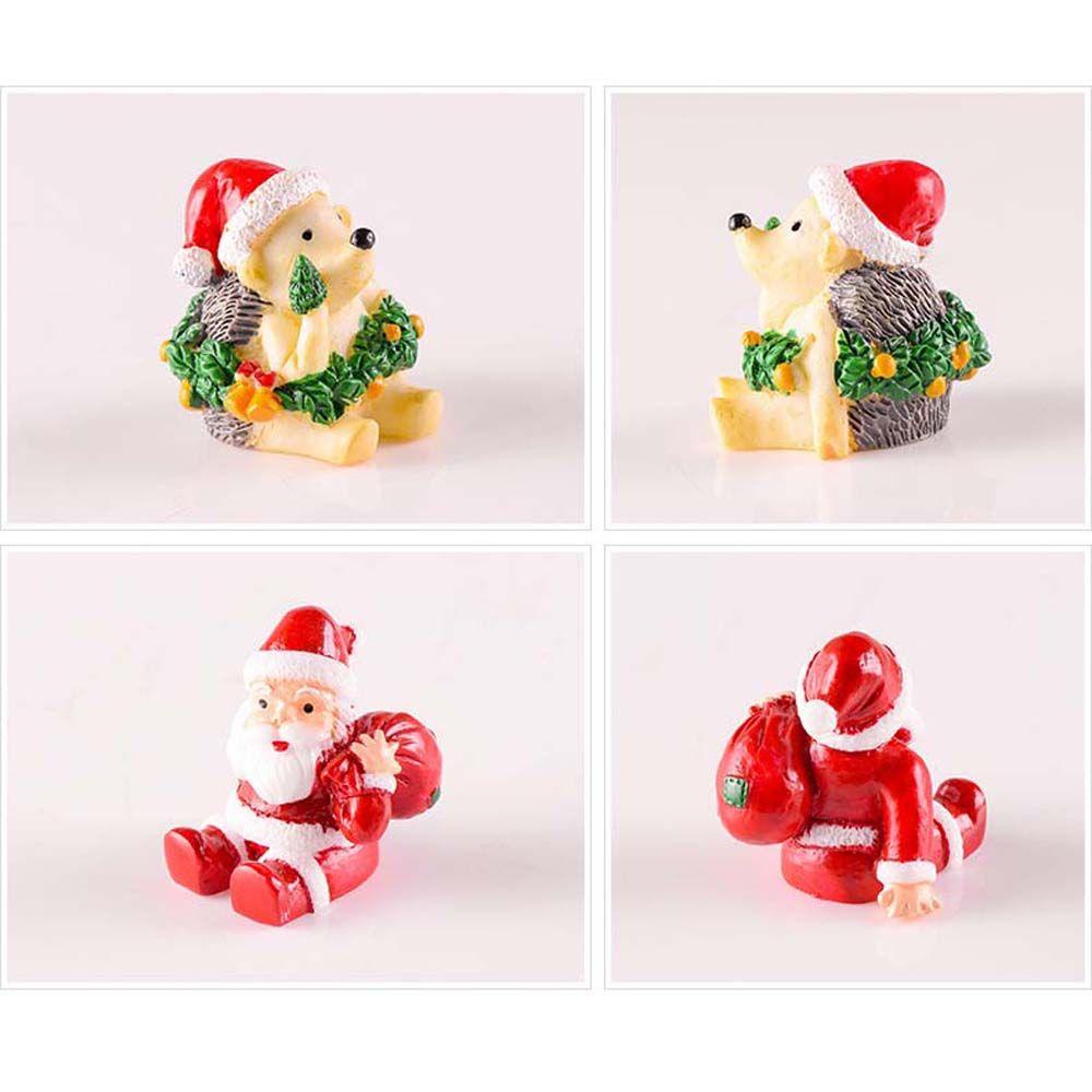 Agustina Mikro Lanskap Lucu Kerajinan Resin Xmas Rusa Panda Peri Taman Ornamen