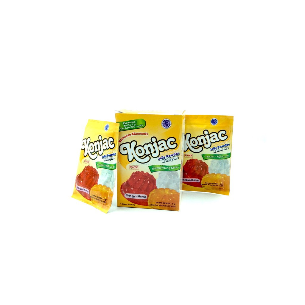 

KONJAC JELLY KONYAKU MANGGA / MANGO (12 SACHET x 6 GR)