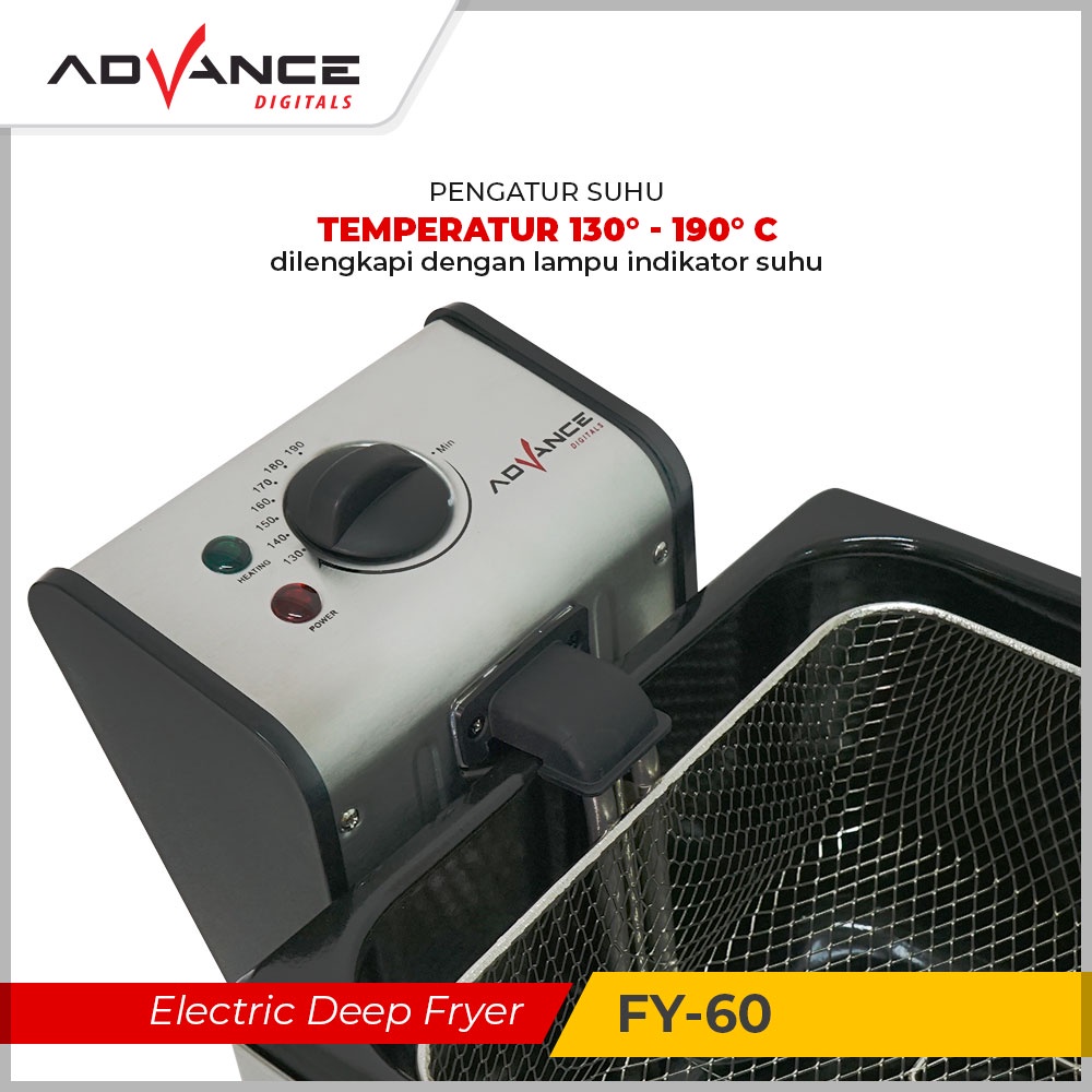 Advance Electric Deep Fryer FY-60 6 Liter Garansi 1 Tahun