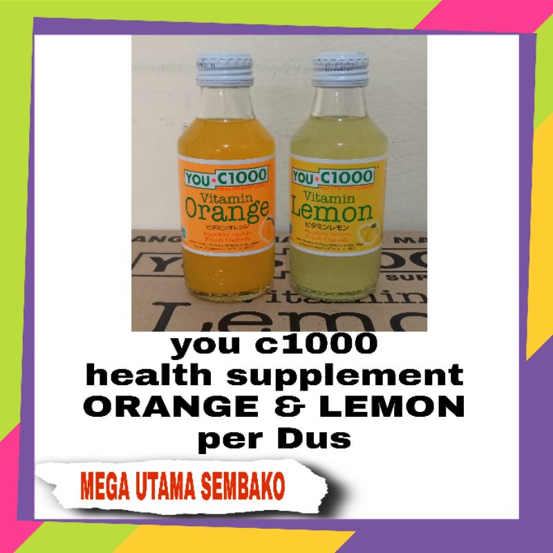 You C1000 Vitamin UC 1000 Orange Lemon Mangga per Dus Karton [ 140ml x 30 botol ]