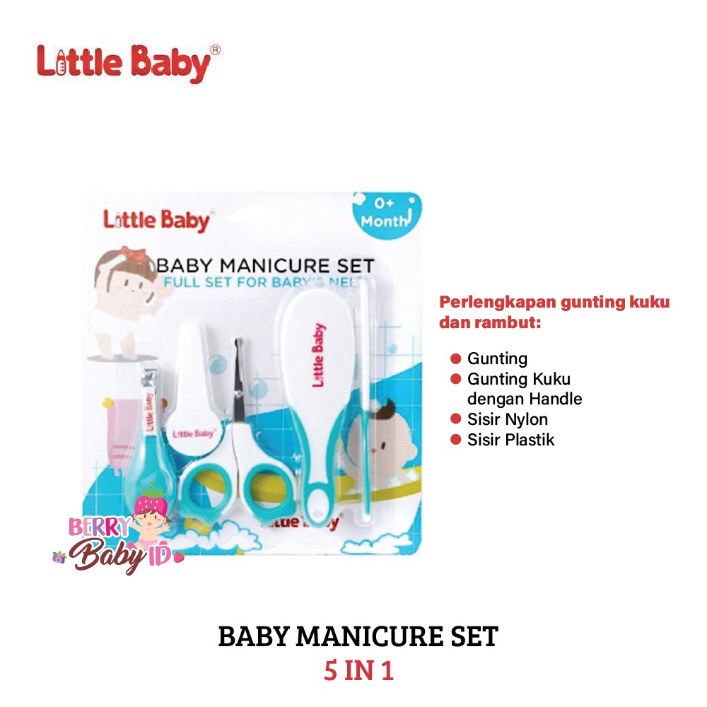 Little Baby Manicure Set Paket Gunting Kuku Sisir Bayi Perawatan Bayi Berry Mart