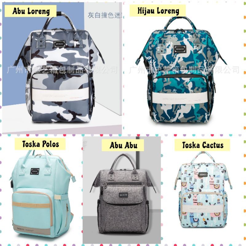 Tas Diaper Bayi Besar Tas Perlengkapan Bayi Ransel Tas Bayi Multifungsi Diaper Bag Tas Travel Bayi